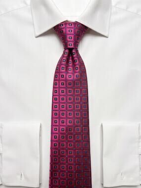 Ted Baker London Pink Geometric Square 100% Silk Necktie